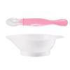 Tazón de comida complementaria para bebé, tazón especial para dar agua, para que el bebé coma fideos de arroz, comer papilla, tazón con pico de pato para alimentar, juego de cubiertos y cuchara para bebé