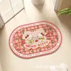 Alfombra de Baño de Dibujos Animados, Felpudo Absorbente Antideslizante para Puerta de Baño, Alfombra Gruesa de Imitación Cachemir para Sala de Estar, Manta para Mesita de Noche de Dormitorio
