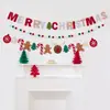 Guirlanda de Decoração de Natal Enfeites Pendurados de Tecido Não Tecido Bandeirinhas de Feltro de Natal e Ano Novo Novo Arrangement de Cena com Pom-Pom