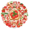 50 PIEZAS Pegatinas de Tomate Dibujadas a Mano Lindos Adornos para Diario de Tomate Pegatinas Impermeables para Funda de Teléfono Tablet Botella de Agua