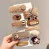 Grampos de Cabelo de Tecido Outono e Inverno Presilhas de Laço de Bebê Grampos de Cabelo Versáteis Totalmente de Tecido Presilhas Laterais de Bebê Acessórios de Cabelo para Meninas