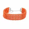 Moda Europeia e Americana Jóias Destaque ABS Popular Colar Feito à Mão Multi-camada Pérola Pescoço Cadeia Pescoço Acessórios Mulheres chocker