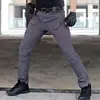 Calças Cargo Stretch Finas de Verão Calças de Treino Respiráveis para Exterior Multi-Bolsos Resistentes ao Desgaste Estilo Militar