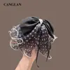 2026 Novo Estilo High-End Elegante Fita de Chiffon com Laço Presilha de Cabelo Garra Preguiçosa Acessório de Cabelo Fresco para a Parte de Trás da Cabeça