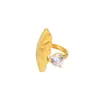 Anillo Exagerado de Acero Inoxidable con Forma de Corazón y Flor Estilo Europeo y Americano Chapado en Oro de 18K Estilo Ins Anillo Geométrico Simple de Mariposa para Mujeres Venta al por Mayor