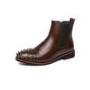 Otoño e Invierno 2025 Venta al por Mayor Transfronteriza Talla Grande Casual Retro Moda Botas Altas para Hombre Punta Afilada Zapatos de Cuero de Moda