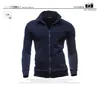 Nueva sudadera deportiva para hombre con cremallera y cuello alto, chaqueta sudadera con cremallera y cuello alto, cárdigan de color liso para hombre, ropa de manga larga para hombre