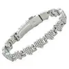 Pulsera magnética de moda europea y americana, superventas transfronteriza, lujo ligero, trébol de la suerte, aleación con incrustaciones de diamante, pulsera de joyería magnética de una sola fila para mujer
