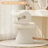 Cadeira de Maquiagem Design Estilo Creme Moderna Simples Quarto de Menina Banco Cadeira Banqueta Penteadeira Caxemira Laço