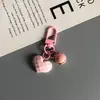 Chaveiro Face Cortada Amor Cor de Doce Sino Coração Fofo Fivela de Porta Cabide Capa Protetora para AirPods Pingente