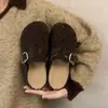 Otoño 2026 Nuevo Retro Gamuza Estilo Old Money Lunares Aumentador de Altura Cómodas Antideslizantes Uso Diario Punta Cerrada Sandalias Birkenstock