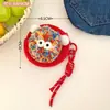 Porta-moedas Criativo Fofo de Pom-Pom, Estojo para Fones de Ouvido, Bolsa Colorida de Fio para Guardar Chaves, Enfeite de Pendurar, Presente de Casal