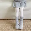 Polainas de algodón para niña Shoeshang para otoño e invierno, con rayas horizontales y moños, lindas y engrosadas para abrigar, adecuadas para bebés niñas