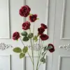 Flores artificiais: Rosa Princesa de 8 Cabeças para Casamentos, Flores Decorativas para Arranjos de Corredor de Casamento, Flores Artificiais para Decoração de Casa