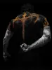 Breathedivinity Marca Americana de Moda Estilo Oscuro Ropa Deportiva Fitness Camiseta para Hombre Elástico de Secado Rápido