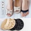 Meias femininas com cinco dedos, palmilha invisível, meia-calça fina de verão, sandálias estilo barco, meias femininas antiderrapantes e absorventes de suor