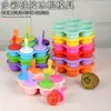 Molde de Silicona para Paletas de Hielo Molde de Bandeja de Hielo de Silicona Molde de Paleta de Hielo de 7 Compartimentos Caja de Suplemento Alimenticio para Helado Casero Molde de Hielo