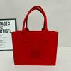 Bolsa Tote de Feltro para Celebração de Casamento Personagem "Fu" Bolsa de Presente Bolsa de Feltro Sacola de Compras Sacola Promocional Personagem "Xi" Bolsa de Lembrancinha