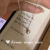 Joyería de Plata Estilo Ins Coreano Plata de Ley S925 Cadena Lateral con Forma de Lágrima Collar Apilable de Gama Alta que Resalta la Clavícula para Mujeres