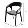 Mesas e Cadeiras de Rattan para Exterior, Cadeiras de Rattan Sintético, Conjunto de Mesa e Cadeiras com Guarda-sol para Cafeteria e Loja de Chá de Ferro Forjado para Pátio, Conjunto de Cinco Peças para Lazer ao Ar Livre