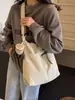 Bolsa Grande de Lona para Mujer 2025 Nueva Moda Bolsa de Tela Bolso de Hombro Bolso Tote de Gran Capacidad para Clase y Viajes Diarios Bolso Cruzado