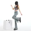 Jeans de Tiro Alto Acampanados con Abertura para Mujer, Nuevo Estilo Primavera y Otoño 2026, Caída Suelta, Elásticos, Versátiles, Pantalones Bootcut Adelgazantes