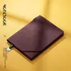 Cuaderno de Negocios A5 con Tapa de Cuero Suave y Correa Retro de Piel de Oveja, Páginas Rayadas para Reuniones de Trabajo, Se Puede Imprimir con Logo