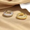 Anillos Rayados Retro Europeos y Americanos Personalizados de Alta Textura para Mujer, Anillos Lisos Abiertos, Anillos para Dedo Índice con Rosca, Joyería de Moda al por Mayor