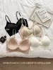 Sujetador tipo camisola de tirantes finos Xiaoyunji, sin costuras, espalda bonita, copa totalmente fija, soporte de gelatina, sujetador estilo tank top push-up 2305