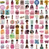 100 Piezas de Pegatinas Inspiradoras Negras, Pegatinas Decorativas DIY de Graffiti Pintado para Teléfonos Móviles, Laptops, Cajas de Papelería y Botellas de Agua