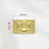 Botão de Pressão Metálico Retangular Simples Pequeno Botão Decorativo Estilo Chanel Jaqueta Botão de Pressão Oval de Quatro Botões Atacado
