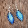 Amazon moda quente olho de cavalo azul imperador brincos de pedra europeu e americano moda jóias brincos atacado