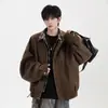 Look de dos piezas moderno Chaqueta de cuadros con cuello de solapa para hombre, Otoño-Primavera 2026 Nueva marca moderna de estilo americano Chaqueta para hombre estilo granero
