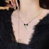 Collar con colgante de cuentas de amor, estilo dulce y fresco, para mujer, diseño de nicho de lujo ligero, accesorios de cadena de clavícula de alta calidad para chicas atractivas.