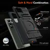 Alianza de Productos Más Vendidos Transfronterizos: Funda tipo armadura adecuada para Samsung S25 Ultra con tarjetero y soporte, Funda a prueba de golpes para Motorola