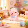 Gatito de Dibujos Animados Brillante Sentado y Saludando Accesorio Pequeño de Resina 3D Hecho a Mano Bricolaje Adorno de Decoración para Coche y Escritorio