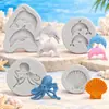 Série Oceano Baleia Golfinho tamanho molde de silicone para fondant forma de chocolate para assar decoração de bolo molde de argila