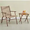 Juego de Mesa y Sillas para Balcón Exterior, Silla Plegable de Ocio para Patio Jardín Terraza, Silla de Salón Resistente al Agua Estilo Chino Nuevo, Silla de Mimbre