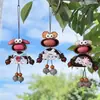 Nuevo modelo de robot rana colgante de muñeca de cáscara de fruta, producto terminado hecho a mano creativo, accesorio de llavero de campanilla de viento de cáscara de fruta de planta