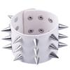 Pulsera exagerada punk europea y americana directa de fábrica no convencional remache puntiagudo cónico pulsera de cuero de tres filas pulsera pulsera