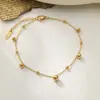 Acero de Titanio CompletoVenta al por mayor transfronteriza de Nuevo Lujo Ligero Chapado en Oro de 18 Quilates No se decolora Elegante Collar de Alta Gama Estilo Ins para Mujer