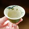 Xícara de chá de margarida com salpicos dourados feita de fábrica, conjunto de chá de cerâmica kung fu pessoal, xícara de chá para uso doméstico