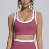 Novo Estilo Transfronteiriço Sensação Nua Falso Duas Peças Sutiã Esportivo Costurado Bloco de Cores Sutiã de Yoga Corrida Fitness Roupa de Yoga Feminina