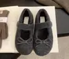 Zapatos peludos para mujer, colección otoño e invierno, lazo estilo francés, estética de cuento de hadas, Mary Janes planos, forrados de felpa, zapatos de algodón de suela plana