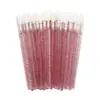 50 Piezas/Paquete en stock Cepillo de Labios de Cristal Empaque Individual Tamaño Portátil Cepillo de Labios Sizzy Especial para Maquilladores Labial Labio