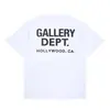 Camiseta de Algodón Puro Estampada con Letras Gallery Dept de Manga Corta Estilo Japonés y Coreano Unisex Talla Grande