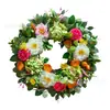 Decoração Pendente Cruzada Amazon Novo Produto Coroa de Peônia e Hortênsia da Primavera Decoração de Dia dos Namorados Páscoa Eucalipto Artificial Decoração de Porta