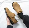 Zapatos derby de Amazon para hombre, zapatos casuales de cuero estilo británico con suela gruesa para aumentar la altura, mocasines de negocios sin cordones