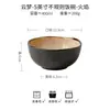 Louça com Esmalte de Forno Transfronteiriço Cruz de Fogo Tigelas e Pratos Cerâmicos Irregulares em Degradê Exportados para Europa e América Porcelana Retrô Individual
