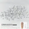 Rhinestones Redondos Transparentes de Fondo Plano 5A Circonita Arte de Uñas Rhinestones Blancos Deslumbrantes Rhinestones Sueltos Decoración de Uñas Rhinestones para Rellenar y Decorar Uñas